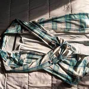 Teal flannel
